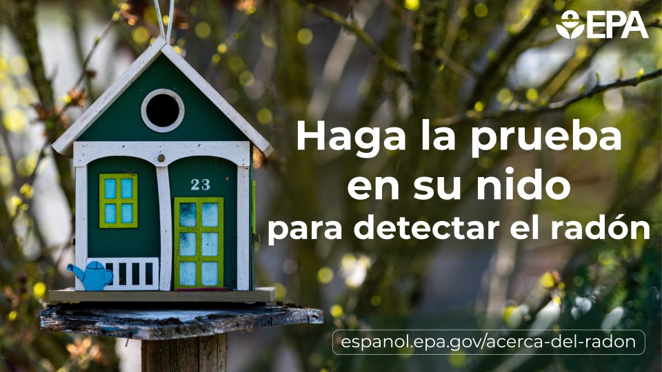 Haga la prueba en su nido  para detectar el radón 