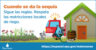 Si su comunidad adoptó medidas para restringir el uso del agua, es para garantizar que haya agua disponible para necesidades importantes de la comunidad, tales como un incendio, y para los centros de atención de salud y empresas locales.